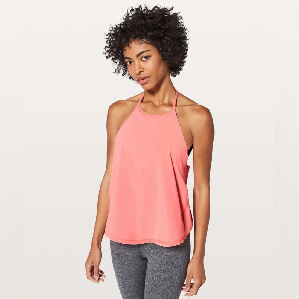 Rare Lululemon Free Spirit Tank Light Coral pink peach color